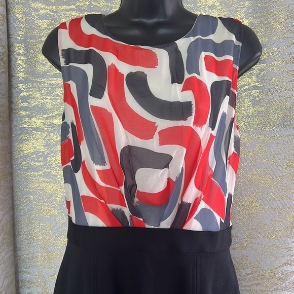 Banana Republic Casual Elegant Multicolor Sleeveless A-Line Dress Size 4 - Picture 3 of 14